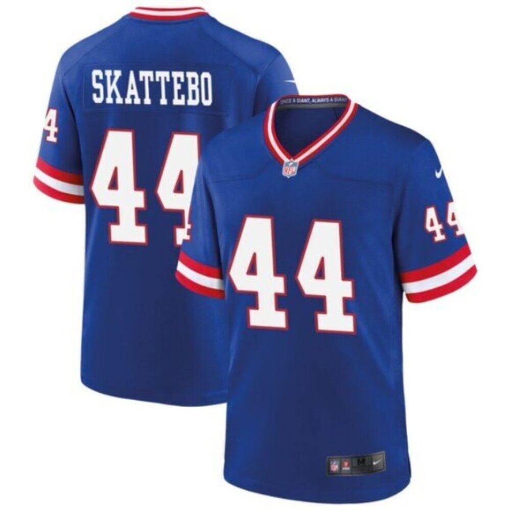 Mens Cam Skattebo Stitched Royal Jersey